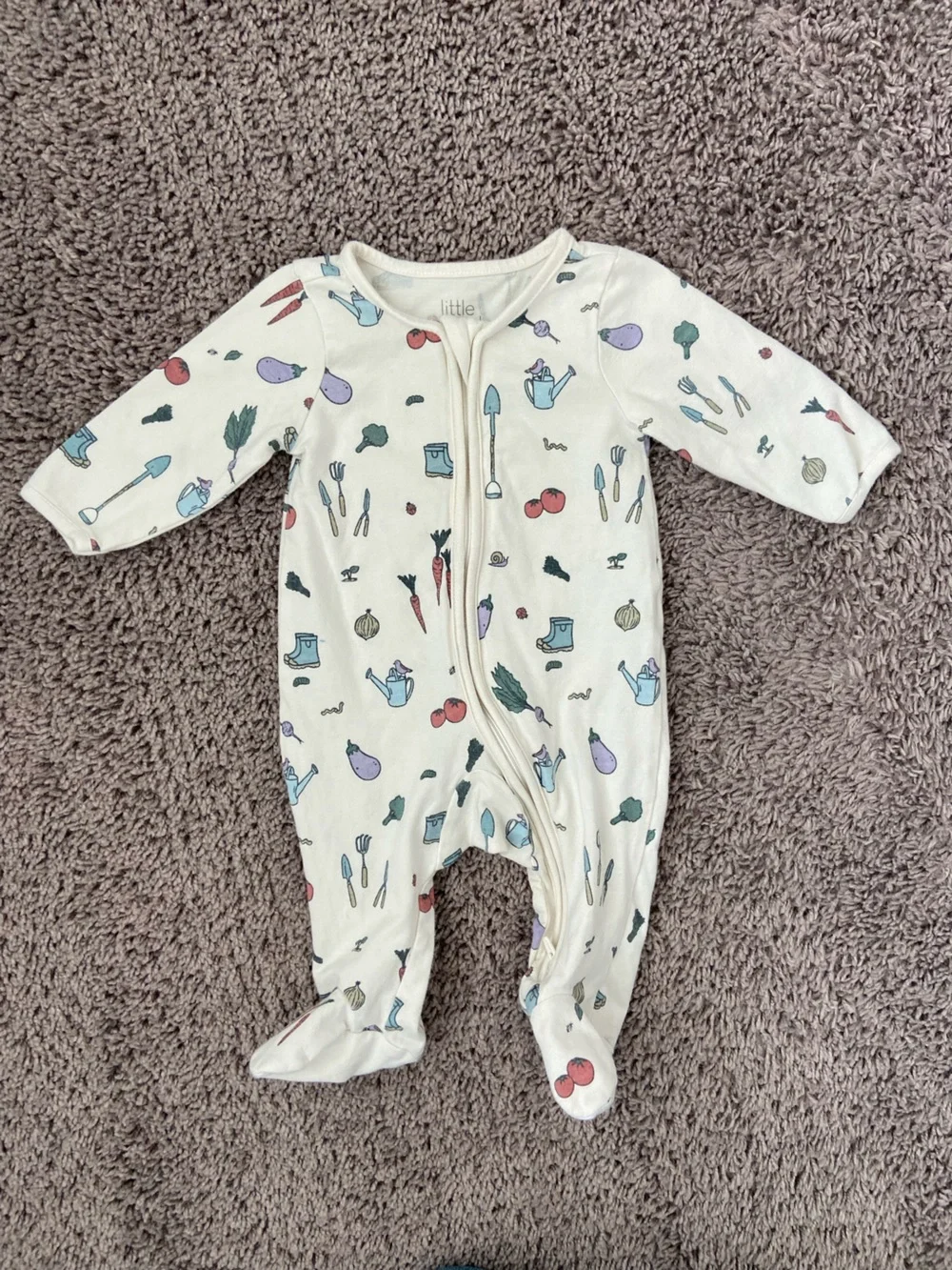 Little Planet by Carters Garden Print Footie 3M
